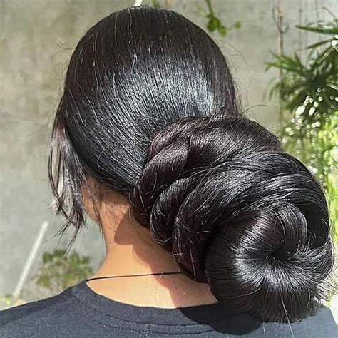 Menyisir Rambut Sangat Panjang Di Sanggul Pinterest