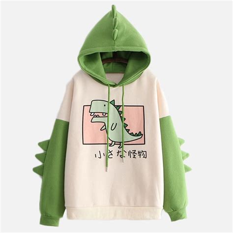 Kawaii Clothing Sudadera Dinosaurio Dinosaur Hoodie Wh074 In 2021