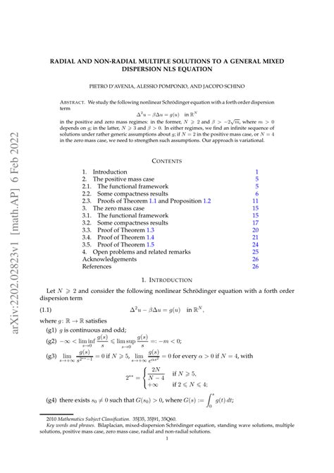 Pdf Radial And Non Radial Multiple Solutions To A General Mixed