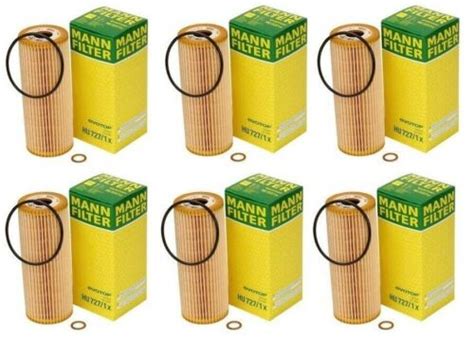 NEW Set Of 6 Oil Filter Kits Mann HU727 1x For Benz W124 W129 W140 W203