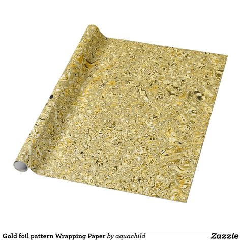 Gold foil pattern Wrapping Paper | Wrapping paper, Foil, Wraps