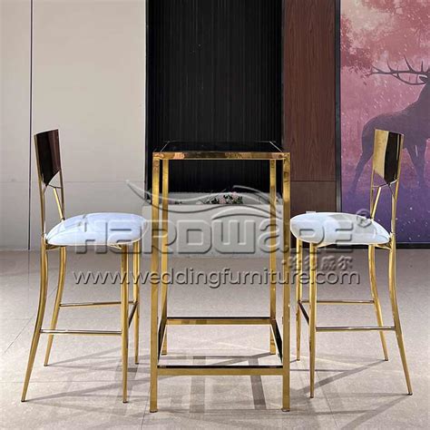 Restaurant Bar Table Small With Mirror Glass Top