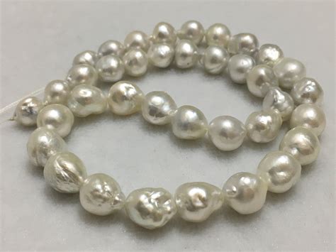 Natural South Sea Pearl Strand Baroque Shape White Color Etsy