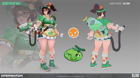 Artstation Honeydew Mei Skin Qiu Fang Female Character Design