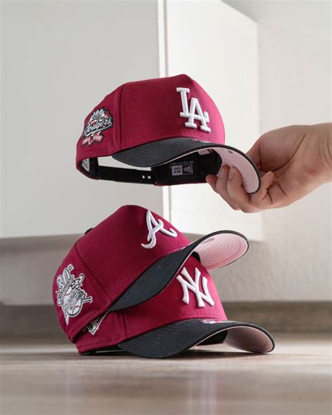 Limited New Era 9forty A Frame Mlb Two Tones Pink Uv Fitted Hats