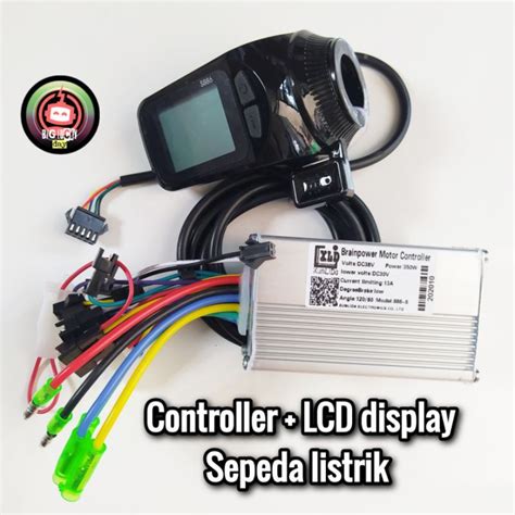 Jual Controller 36v 350w Layar Lcd Display Throttle Thumb Kontroler