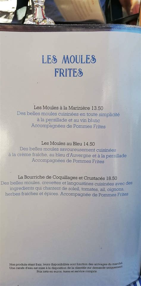 Menu At Restaurant L Ecole Buissonniere Millay