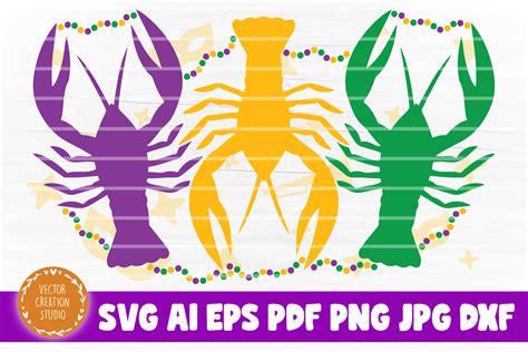 Mardi Gras Crawfish Graphic By VectorCreationStudio Creative Fabrica