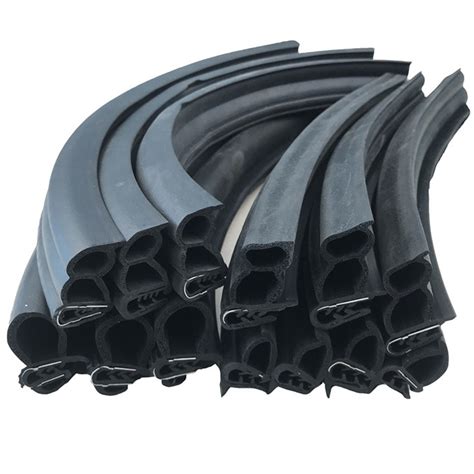 Flexible EPDM Rubber Trim Seal With Foam Side Bulb Metal Insert