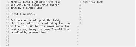 folding   factor fold status  scrollbind vi  vim stack