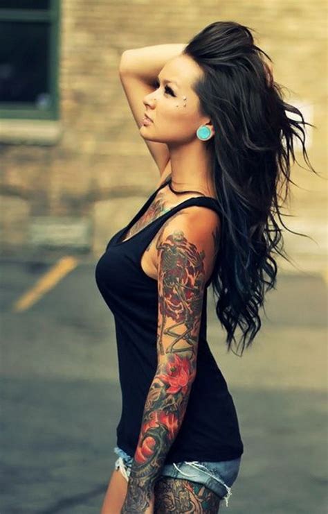 Cool And Pretty Sleeve Tattoo Designs For Women