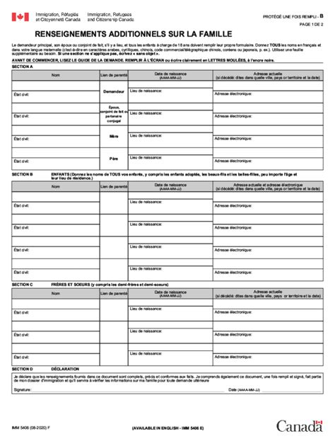 2020 2025 Form Canada Imm 5406 F Fill Online Printable Fillable