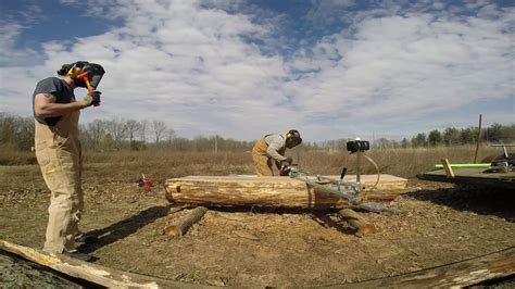 Milling A Large Oak With Granberg 56 Alaskan Mill Stihl MS880 Magnum