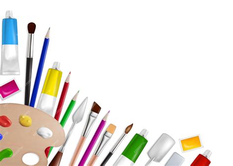 Premium Vector Art Tools And Supplies Vector Concept For Web Banner