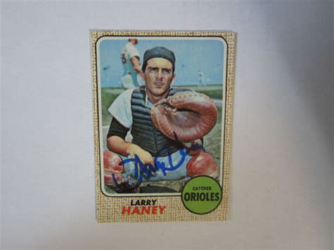 Topps Larry Haney Autograph Signed Card M Baltimore Orioles