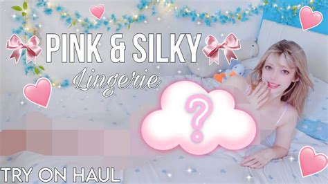 PINK SILKY LINGERIE Try On Haul Kimmy Kimochi Tryonhaulcentral