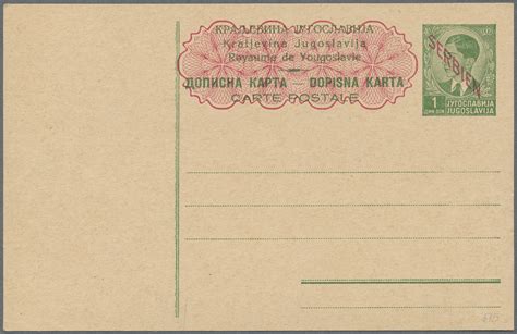 Stamp Auction Dt Besetzung II WK Serbien Ganzsachen 52nd