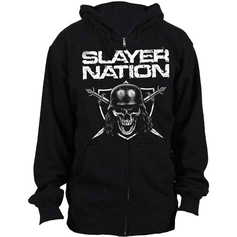 Slayer Unisex Zipped Hoodie Slayer Nation Wholesale Only And Official