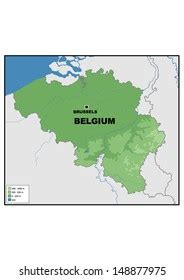 Physical Map Belgium Stock Illustration 148877954