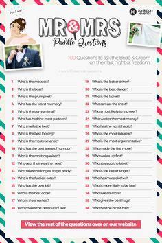 The Wedding Game For Mr And Mrs Which Includes Questions To Be