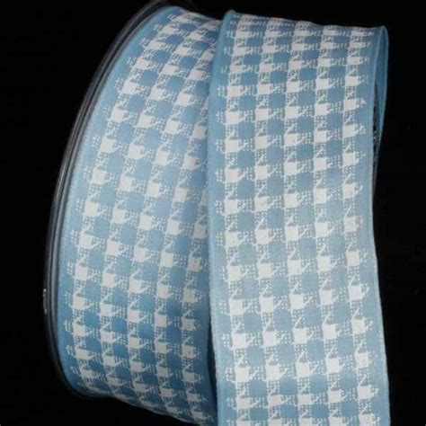 The Ribbon People Blue And White Wired Craft Ribbon X Yards