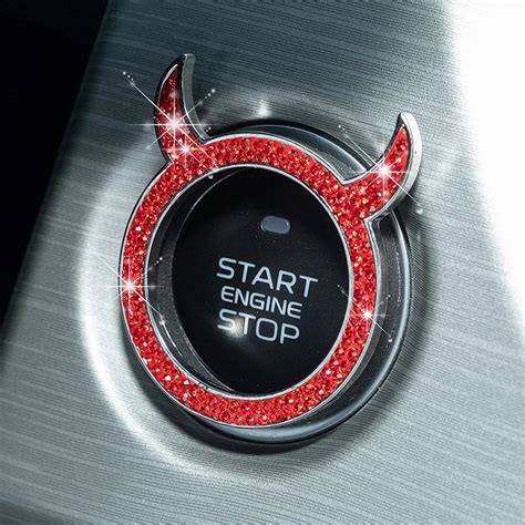 Car One Click Start Button Cover Interior Engine Ignition Start Stop