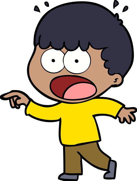 Cartoon Shocked Man Pointing Drawing 46879328 Png