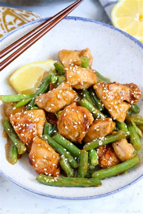 Honey Lemon Chicken And Green Beans Stir Fry YellowBlissRoad