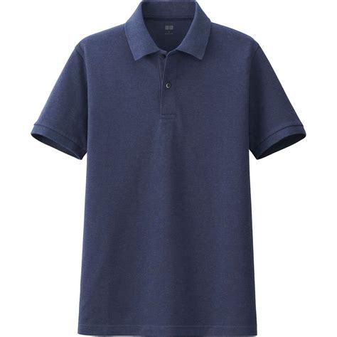 Uniqlo Men Dry Pique Short Sleeve Polo Shirt In Blue For Men Lyst