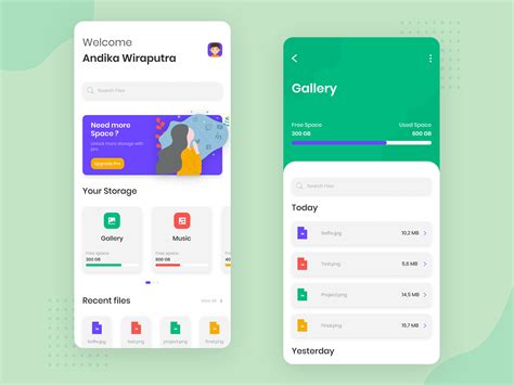 cloud storage app  behance
