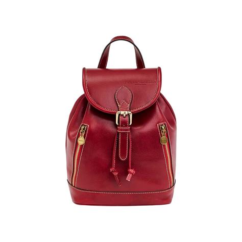 Mochila Peque A De Mujer Roja Fantini Pelletteria