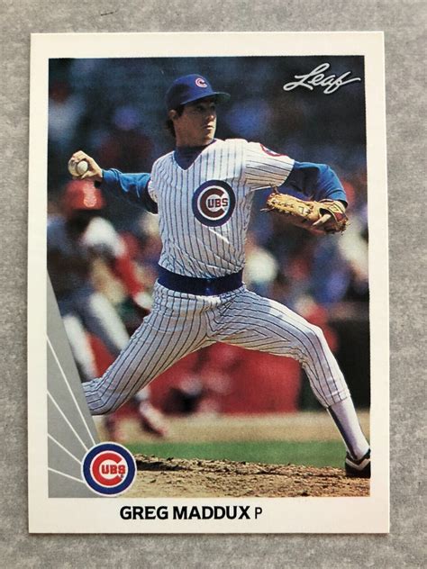 1990 Leaf GREG MADDUX Chicago Cubs Baseball Card 25 MINT CONDITION EBay