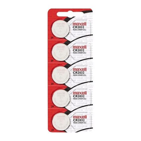 Bateria Maxell Cr 2032 3v Lithium Cartela 5 Unid Placa Mae Shopee Brasil