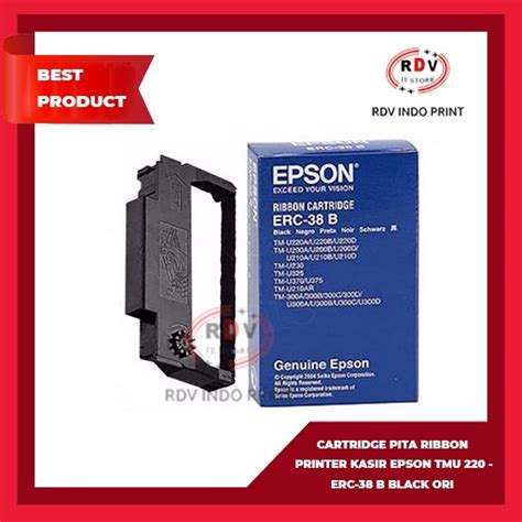 Jual CARTRIDGE PITA RIBBON PRINTER KASIR EPSON TMU 220 ERC 38 B BLACK