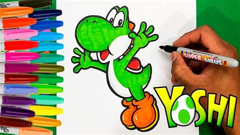 Como Dibujar A Yoshi De Super Mario Bros How To Draw To Yoshisaur