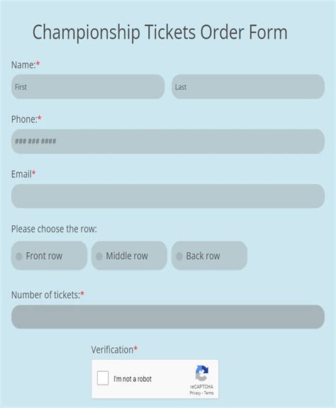 Harvest On The Harbor Ticket Form Template