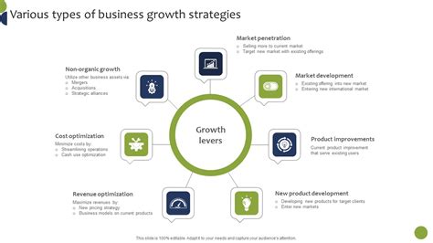 Various Types Of Business Growth Strategies Business Growth And Brand