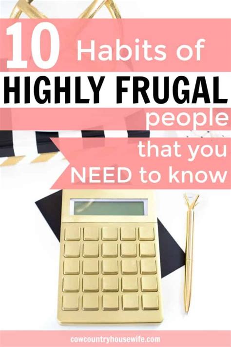 10 Habits Of Highly Frugal People