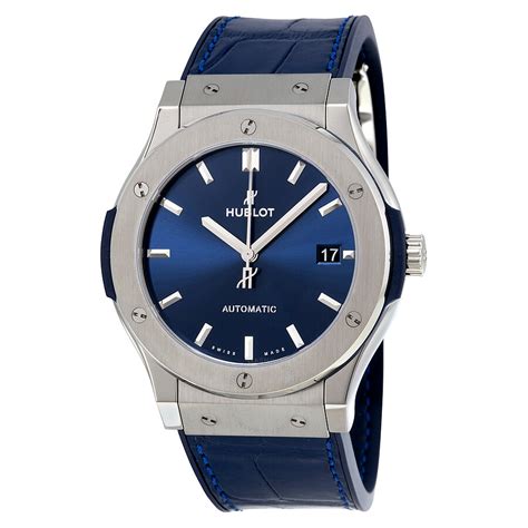 Hublot Classic Fusion Blue Sunray Dial Titanium Automatic Men S Watch 511 Nx 7170 Lr Classic