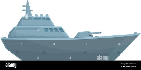 Vector De Dibujos Animados Icono De Nave De Defensa Armada Militar