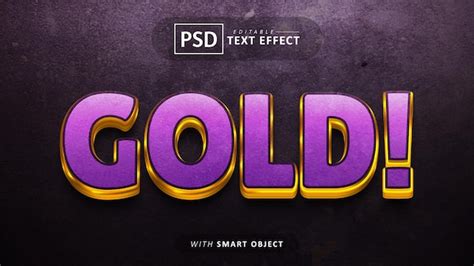 Premium Psd Rich Golden Glitter 3d Text Style Effect