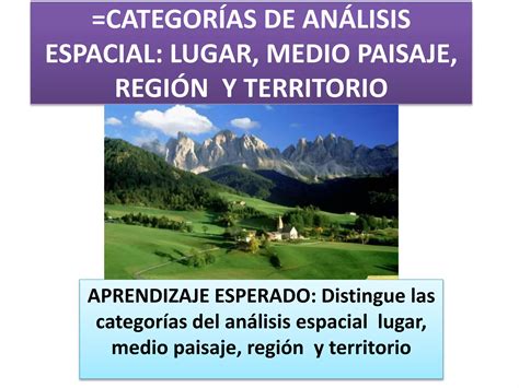 CategorÍas De AnÁlisis Espacial Pptx