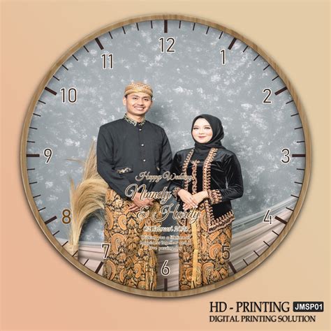 Jual Jam Dinding Kayu Custom Pernikahan Kado Wisuda Annyversary