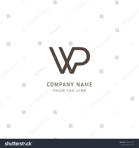 Wp Company Linked Letter Logo Stock Vector Royalty Free 1682652487