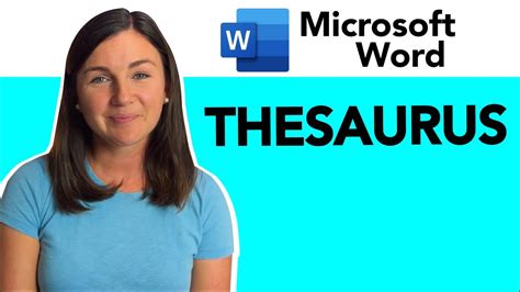 Word How To Use The Thesaurus In Microsoft Word Youtube