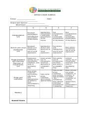 Speech Choir For Merge Docx Speech Choir Rubrics Group Date