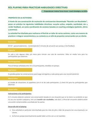 Rol Playing Para Practica De Habilidades Directivas Pdf Descarga