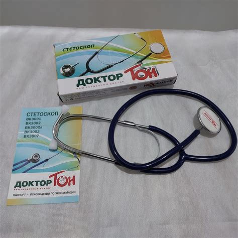 Стетоскоп одноголовочный (фонендоскоп) BK3001 Доктор Тон, синего цвета ...