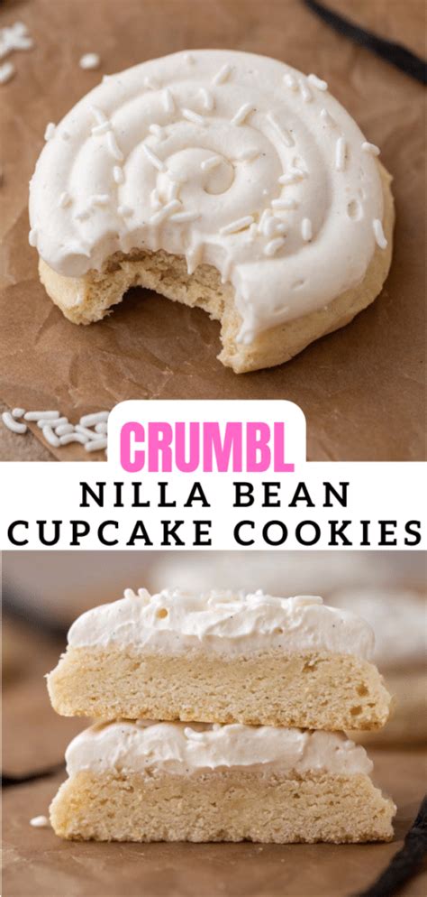 Crumbl Nilla Bean Cupcake Cookies Recipe Sweet Snacks Recipes