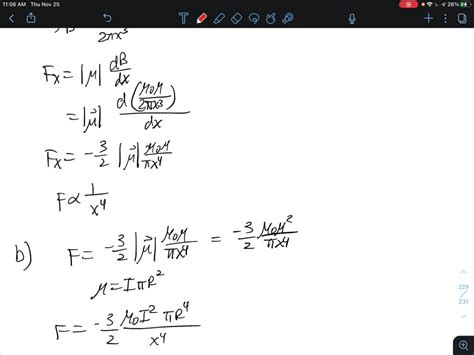 SOLVED The magnitude of the force on a magnetic dipole μ aligned with